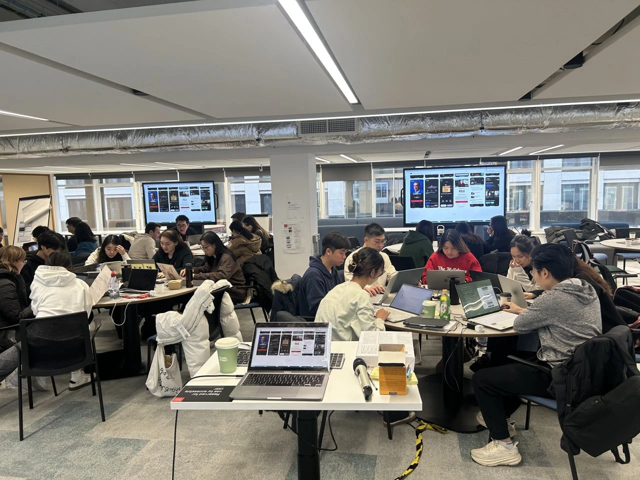 Students working in teams at King's Business School