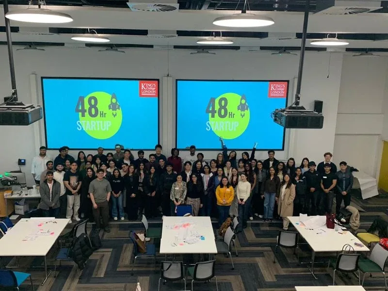 The 48HR Start-Up cohort in the room at King's Business School