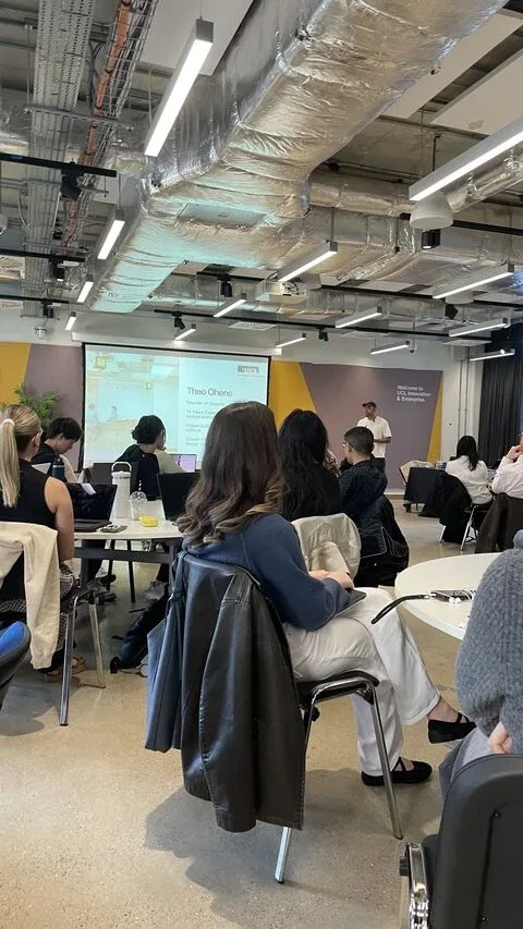 The room at UCL Innovation and Enterprise, BaseKX, during the workshop